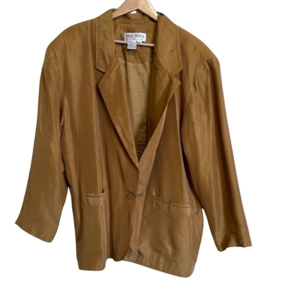 Vintage Sils Mara GSA New York Silk Blazer with 100% silk & 100% Acetate‎ Lining - Picture 1 of 9